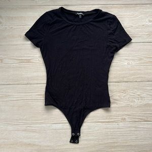 Express short sleeve, black, bodysuit, cotton size small
